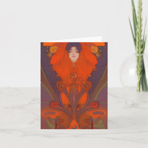 Blank art nouveau 9 Grußkarte Karte