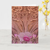 Blank Art Nouveau Grußkarte Karte (Gelbe Blume)