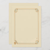 Blank Art Nouveau Note Card Dankeskarte (Vorne/Hinten)