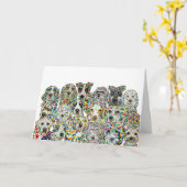 Blank Artistic Dogs Card Karte (Gelbe Blume)