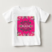 Blank Baby Vivid Pink Lila Shade Monogram Baby T-shirt (Vorderseite)