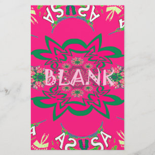Blank Baby Vivid Pink Lila Shade Monogram Briefpapier