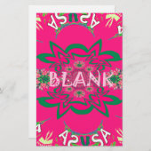 Blank Baby Vivid Pink Lila Shade Monogram Briefpapier (Vorne/Hinten)