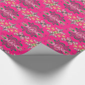 Blank Baby Vivid Pink Lila Shade Monogram Geschenkpapier (Ecke)