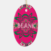 Blank Baby Vivid Pink Lila Shade Monogram Keramik Ornament (Rechts)