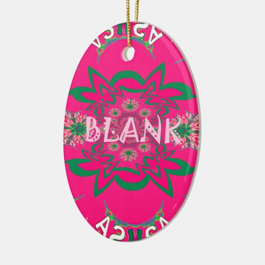 Blank Baby Vivid Pink Lila Shade Monogram Keramik Ornament (Links)