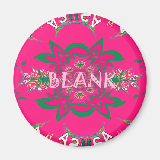 Blank Baby Vivid Pink Lila Shade Monogram Magnet (Vorne)