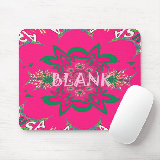 Blank Baby Vivid Pink Lila Shade Monogram Mousepad (Mit Mouse)