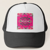 Blank Baby Vivid Pink Lila Shade Monogram Truckerkappe (Vorderseite)