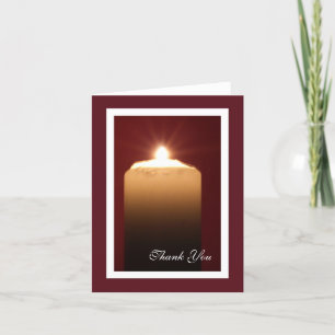 Blank Beerdigung Danke Note Card — Kerze