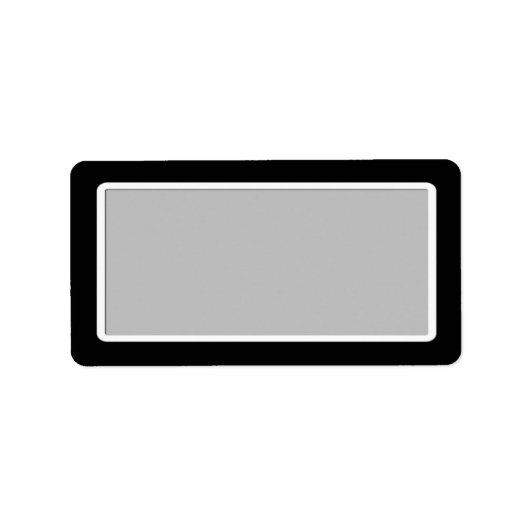 Blank Black Address Labels Adressaufkleber (Vorne)