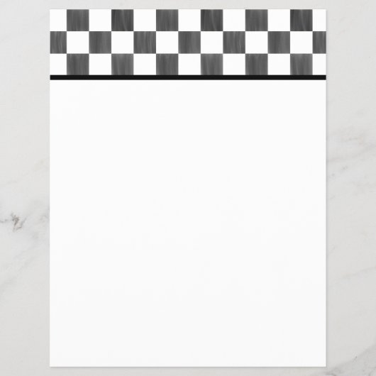 Blank Black and White Checkerboard Letterhead Flyer (Vorne)