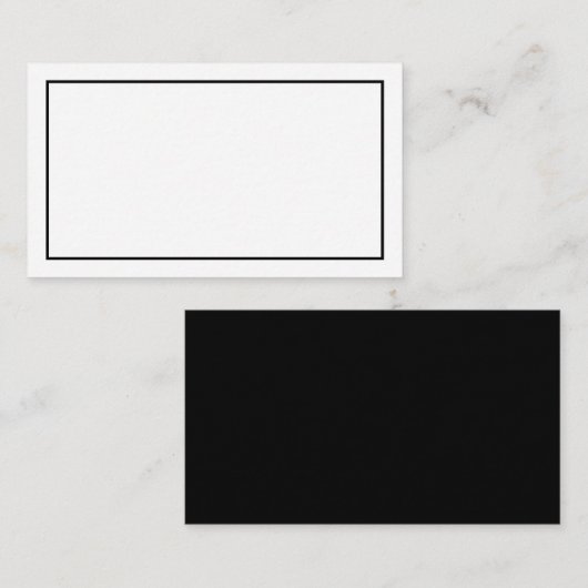 Blank Black and White Wedding Advice and Wishings Hinweiskarte (Vorne/Hinten)