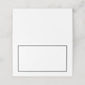Blank Black and White Wedding Platzkarte (Außenseite Aufgefaltet)