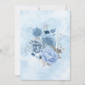 Blank Blale Blue Watercolor Blume Ankündigung (Vorderseite)