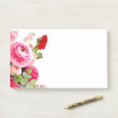 Blank-Blank-Rose-Blume Post-it Klebezettel (Auf Schreibtisch)