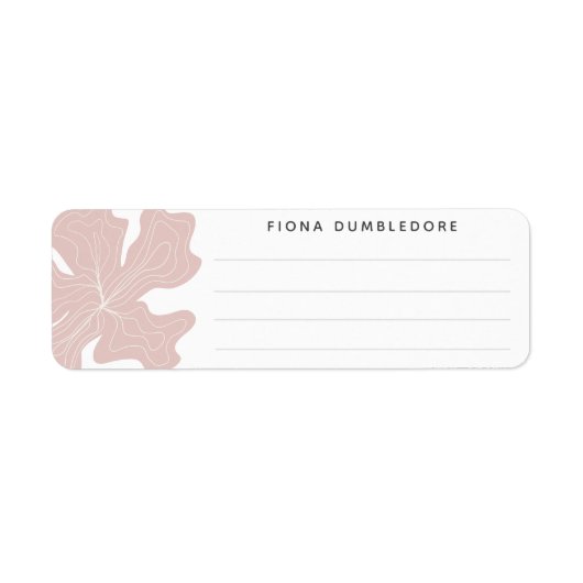Blank Blank Template Herb floral rosa Name Linken (Vorne)