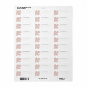 Blank Blank Template Herb floral rosa Name Linken (Vorne)