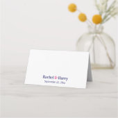 Blank, blau und heiß rosa Streifen Platzkarte (Rückseite)