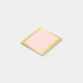 Blank Blush Pink und Imitate Gold Foil Post-it Klebezettel (angewinkelt)