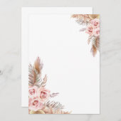 Blank-Boho-Karte Save The Date (Vorne/Hinten)