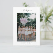 Blank Brautparty Foto II Vielen Dank Dankeskarte (Stehend Vorderseite)