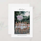 Blank Brautparty Foto II Vielen Dank Dankeskarte (Vorne/Hinten)