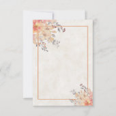 Blank budget Apricot Aquarell Blütenhochzeit Einladung (Vorderseite)