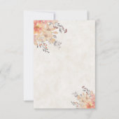 Blank Budget Apricot Aquarell Blütenhochzeit Einladung (Vorderseite)