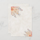 Blank Budget Apricot Aquarell Blütenhochzeit Einladung (Vorne/Hinten)