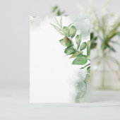 Blank Budget Aquarellsaft Hochzeit Einladung (Stehend Vorderseite)