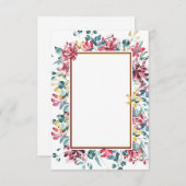 Blank Budget Blank Blumen Hochzeit Einladung (Vorne/Hinten)