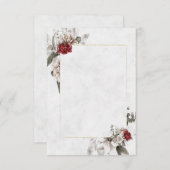 Blank Budget Blumenzwiebeln in Rot und Nebel Hochz Einladung (Vorne/Hinten)
