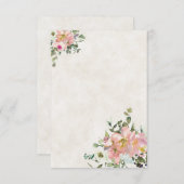 Blank Budget Blush and eggshell Blumenhochzeit Einladung (Vorne/Hinten)