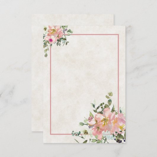 Blank Budget Blush and eggshell Blütenhochzeit I Einladung (Vorne/Hinten)
