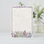Blank Budget Bunte Wildblumen Hochzeit Einladung (Stehend Vorderseite)