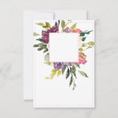 Blank Budget Burgundy und lila Blumenhochzeit Einladung (Vorderseite)