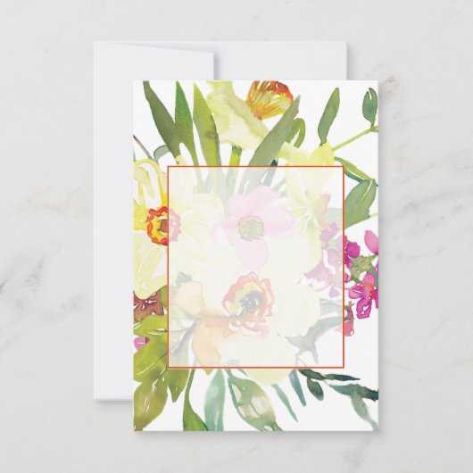 Blank Budget Elegant daffodils Hochzeit Einladung (Vorderseite)