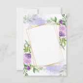 Blank Budget Elegante lila Hochzeit Einladung (Vorderseite)