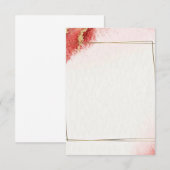 Blank Budget Elegante Rot und Gold Hochzeit Einladung (Vorne/Hinten)