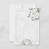 Blank Budget Elfenbein Aquarell Blumen Hochzeit In Einladung (Vorderseite)