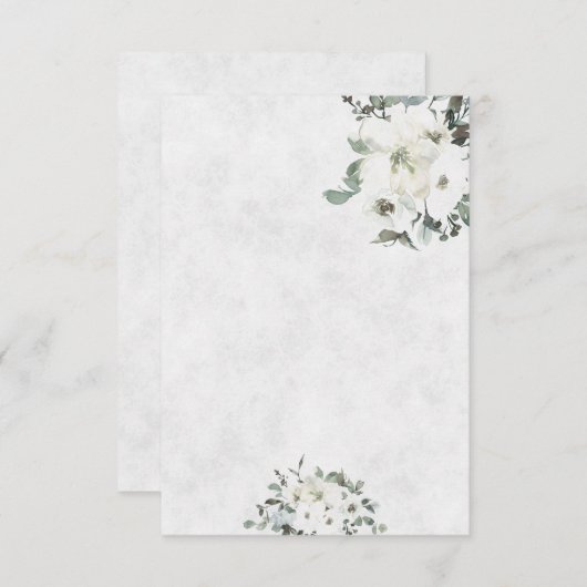 Blank Budget Elfenbeinblütenhochzeit Einladung (Vorne/Hinten)