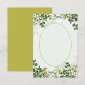 Blank Budget Eukalyptus in Grün- und Goldhochzeit Einladung (Vorne/Hinten)