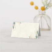 Blank Budget Eukalyptus und Goldhochzeit Platzkarte (Rückseite)