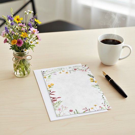 Blank Budget Garden Blumenhochzeit Einladung