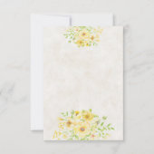 Blank Budget Gelbe Blumenhochzeit Einladung (Vorderseite)