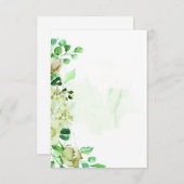 Blank Budget Grüne Blumenhochzeit Einladung (Vorne/Hinten)