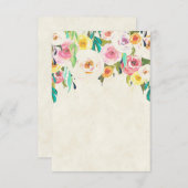 Blank Budget Hübsch Pastellblumen Hochzeit Einladung (Vorne/Hinten)
