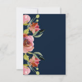 Blank Budget Hübsch rosa Blumenhochzeit Einladung (Vorderseite)