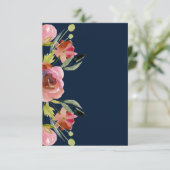 Blank Budget Hübsch rosa Blumenhochzeit Einladung (Stehend Vorderseite)